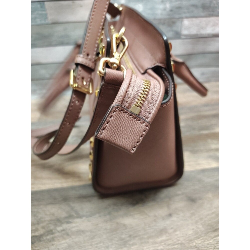 MICHAEL Michael Kors Selma Stud Medium Top Zip Leather Satchel Handbag Luggage - Picture 7 of 16